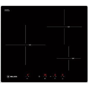 Bếp Điện Từ Malloca MI 593 BN Mặt Kính 3 Bếp