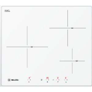 Bếp Điện Từ Malloca MI 593 WN Mặt Kính 3 Bếp