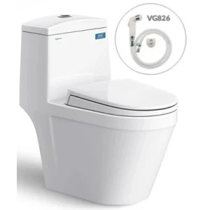 Bồn Cầu Viglacera V35M Xả Xoáy Nắp Êm V86 + Vòi Xịt VG826