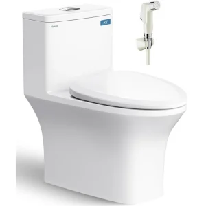 Bồn Cầu Viglacera Fansipan V72 (V700) Nắp Êm + Vòi Xịt VG826