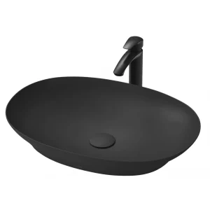Chậu Rửa Mặt Lavabo TOTO LT4706#MBL Đặt Bàn Màu Đen Mờ 600x420 mm