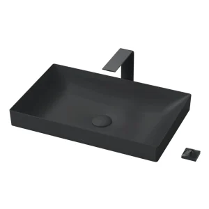 Chậu Rửa Mặt Lavabo TOTO LT4716G19#MBL Đặt Bàn Màu Đen Mờ 600x380 mm