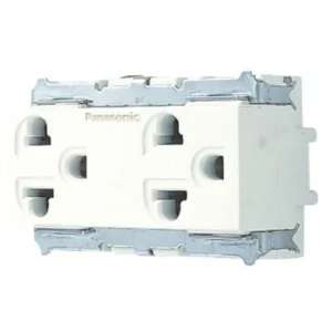 Ổ Cắm Đôi Panasonic WNG159237W Full Color Có Dây Nối Đất