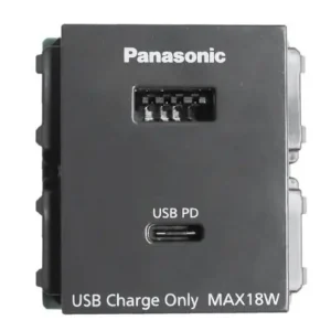 Ổ Cắm USB Panasonic WEF14821H-VN Dòng Wide Màu Đen