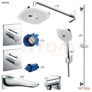 Sen Tắm Âm Tường TOTO TBV02401B TBV02102B TBW02004A TBW02006A TBW01015B TBG02001B 3 Đường Nước