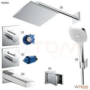 Sen Tắm TOTO TBV02401B TBV02102B TBW08002A TBG10001B TBW02005A TBW08010A Âm Tường 3 Đường Nước
