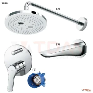 Sen Tắm TOTO TBG03304BA/TBW01004A/TBG01001B Âm Tường Xả Bồn