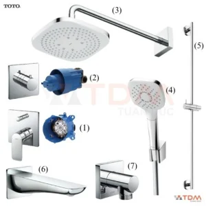 Sen Tắm TOTO TBG04304BA TBW02003A TBW02005A TBG02001B TBV02103B Âm Tường 3 Đường Nước
