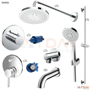 Sen Tắm TOTO TBG11304VA TBW01003A TBW01008A TBG11001B TBV01103B Âm Tường 3 Đường Nước