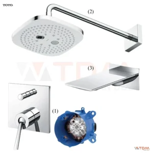 Sen Tắm TOTO TBP02302B/TBW02004A/TBP02001B Âm Tường Xả Bồn