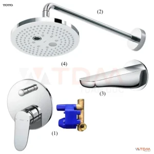 Sen Tắm TOTO TBS04304B/TBW01004A/TBS03001B Âm Tường Xả Bồn