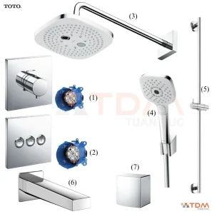 Sen Tắm Âm Tường TOTO TBV02402B TBV02105B  TBW02004A TBW02006A TBW01015B TBG10001B TBW08009B 3 Đường Nước