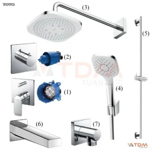 Sen Tắm TOTO TBW02003A TBG04304B TBW02005A TBW01015B TBV02103B TBG10001B TBV02103B Âm Tường 3 Đường Nước