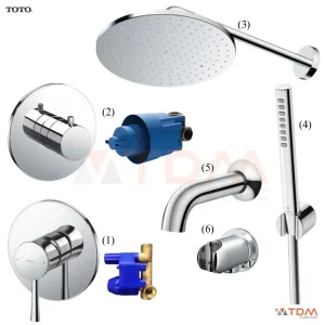 Sen Tắm TOTO TBS02303B TBV01104B TBW07002A TBW02017A TBS02001B TBW07021A Âm Tường 3 Đường Nước