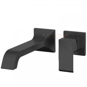 Vòi Lavabo TOTO TLG08308BA#MBL Nóng Lạnh Gắn Tường Màu Đen Mờ