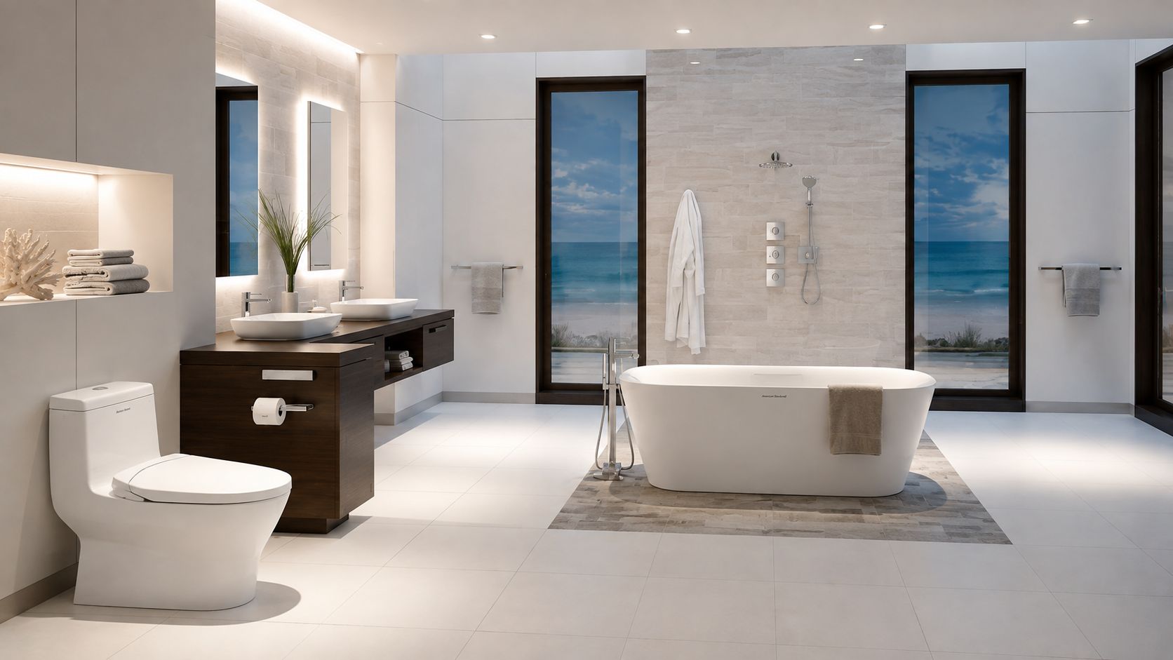 Lựa chọn thiết bị dựa trên thiết kế, độ bền, công năng và nguồn gốc giúp phòng tắm khách sạn vận hành hiệu quả.